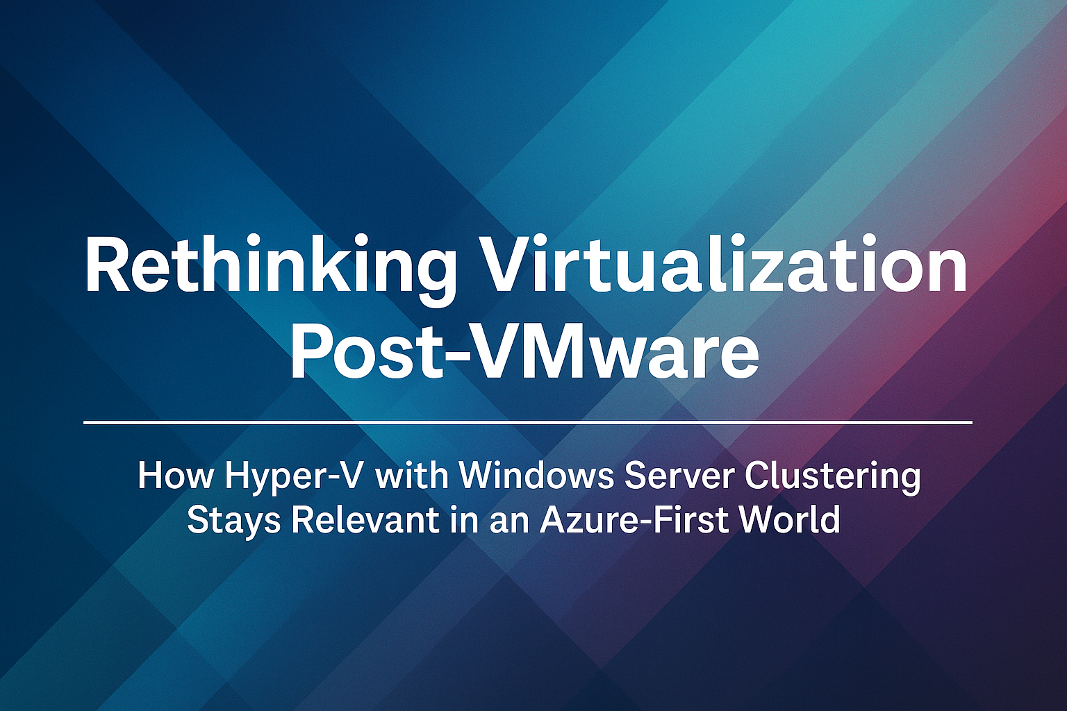 Beyond the Cloud: Rethinking Virtualization Post-VMware